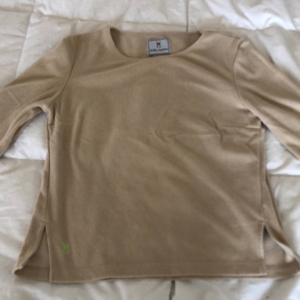 Dudley Stephens Beige Terry Top, Size Small, EUC